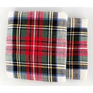 Pottery Barn Stewart Tartan Plaid Euro Shams Set Of Two Holiday Christmas